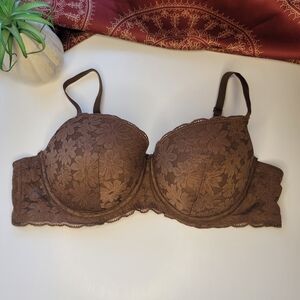 No Boundaries Bra Brown Lace Size 40C
